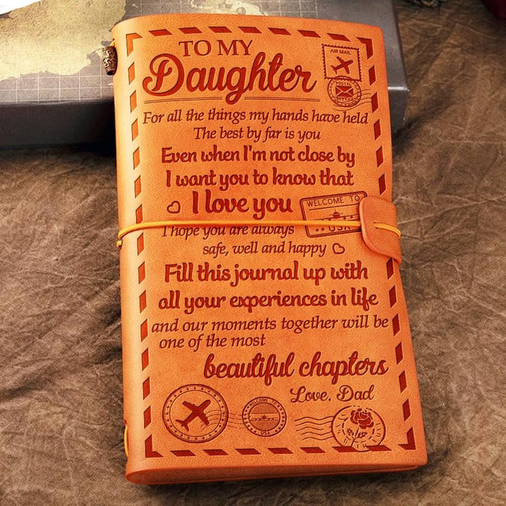Dad To Daughter - I hope you are always safe, well and happy - Vintage Journal