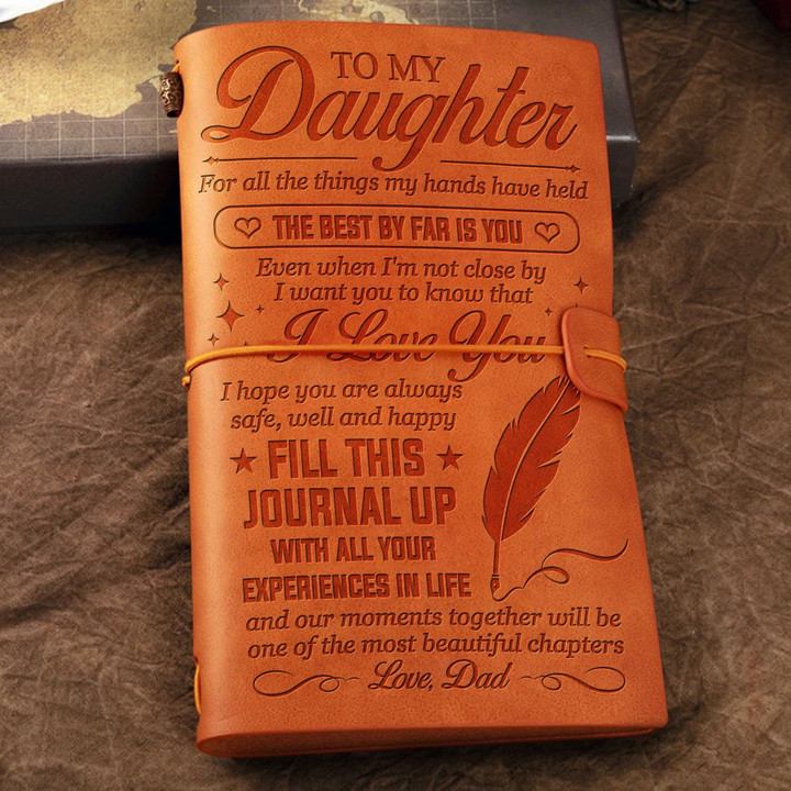 Dad To Daughter - I hope you are always safe, well and happy - Vintage Journal
