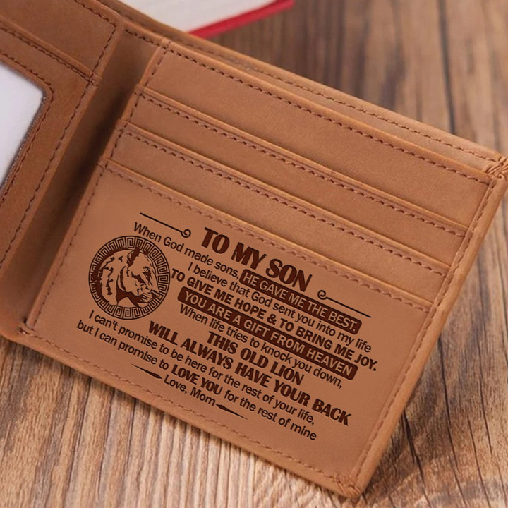 Mom to Son -  When God Made Sons, He Gave Me The Best - Bifold Wallet