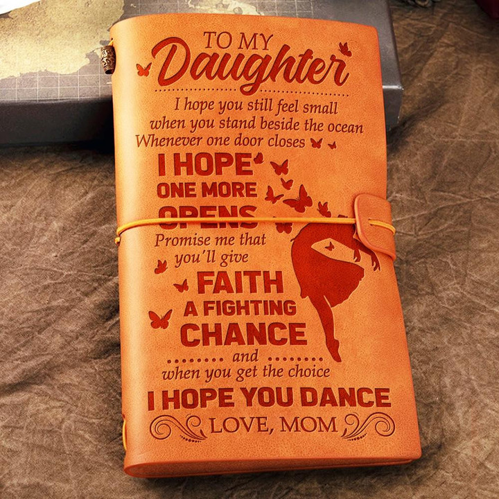 Mom To Daughter - Promise me that you'll give faith a fighting chance - Vintage Journal