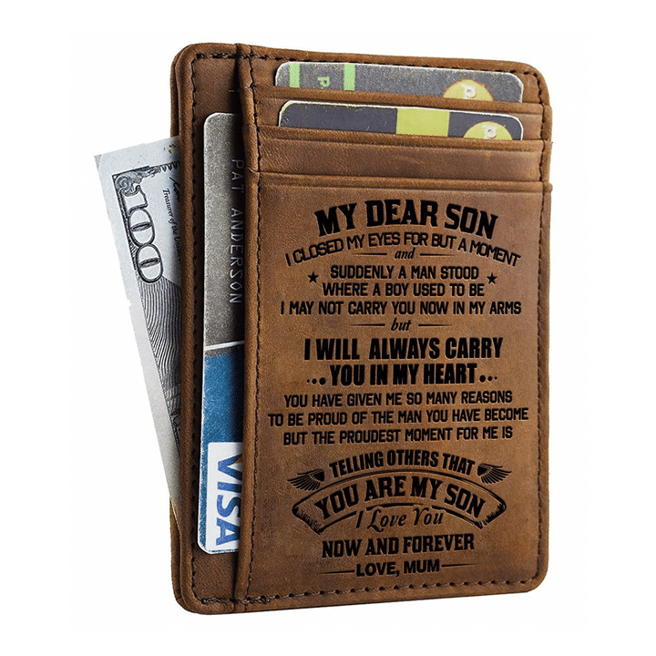 Card Wallet - Mum To Son, I Love You Now And Forever