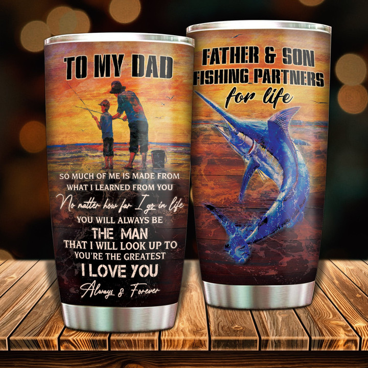 To My Dad - Fishing Partner For Life - Tumbler