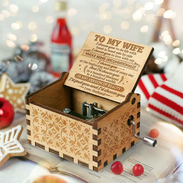 Husband To Wife - I’d choose you - Engraved Music Box