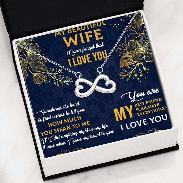 To My Beautiful Wife - You Are My Everything - Infinity Love Necklace