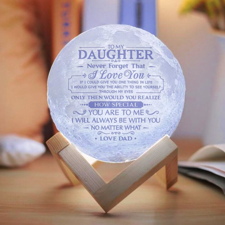 Dad to Daughter - I Love You - Moon Lamp