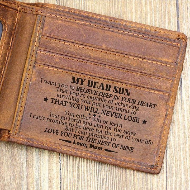Mum To Son - You Will Never Lose - Bifold Wallet