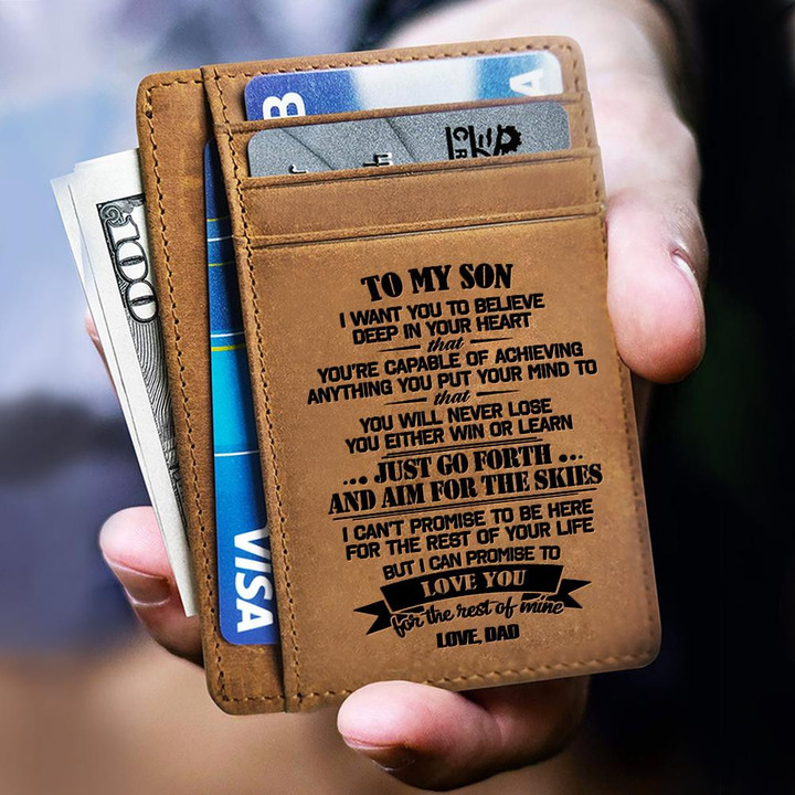 Dad To Son - Just Go Forth And Aim For The Skies - Card Wallet