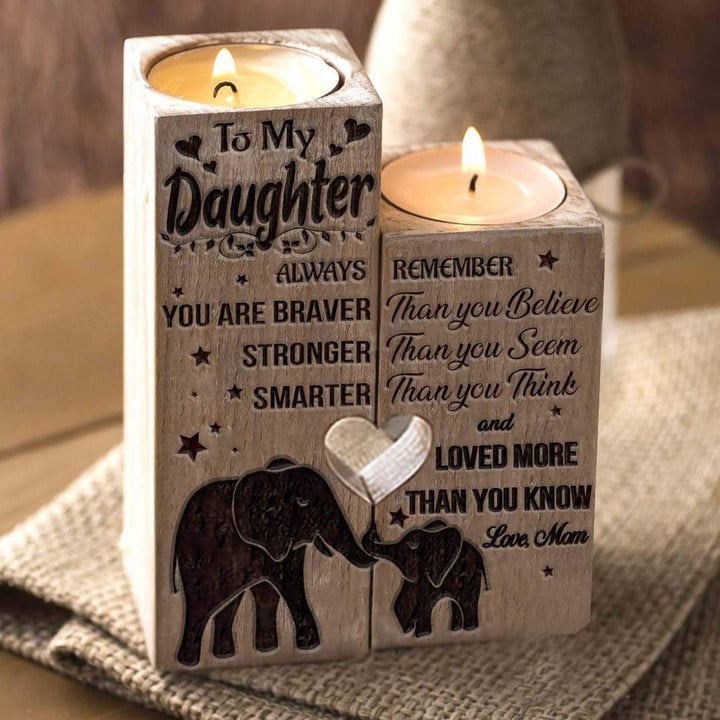 Mom To Daughter - You Are Loved More Than You Know - Candle Holder