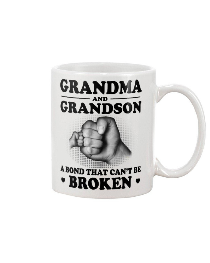 To my Grandson, A bond that can't be broken, Special gifts, Meaningful gifts, Birthday gifts from Grandma for Family members, Tee with quotes, A024 Mug