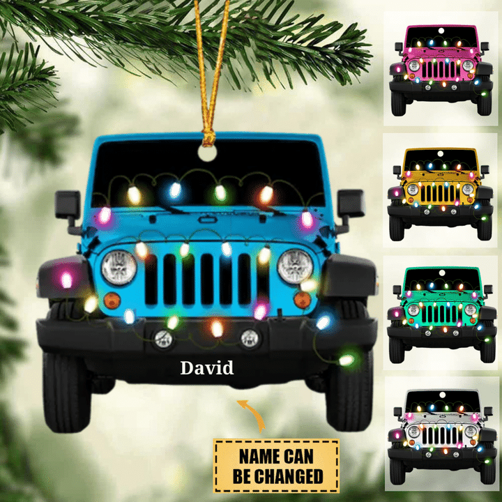 PERSONALIZED JEEP CAR ACRYLIC CHRISTMAS ORNAMENT 🔥HOT DEAL - 50% OFF🔥