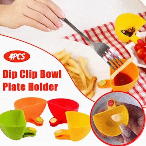 Dip Clip Bowl Plate Holder - Set 4 PCS