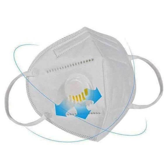 Kn95 White Disposable Face Masks With Flow Exhalation Valve