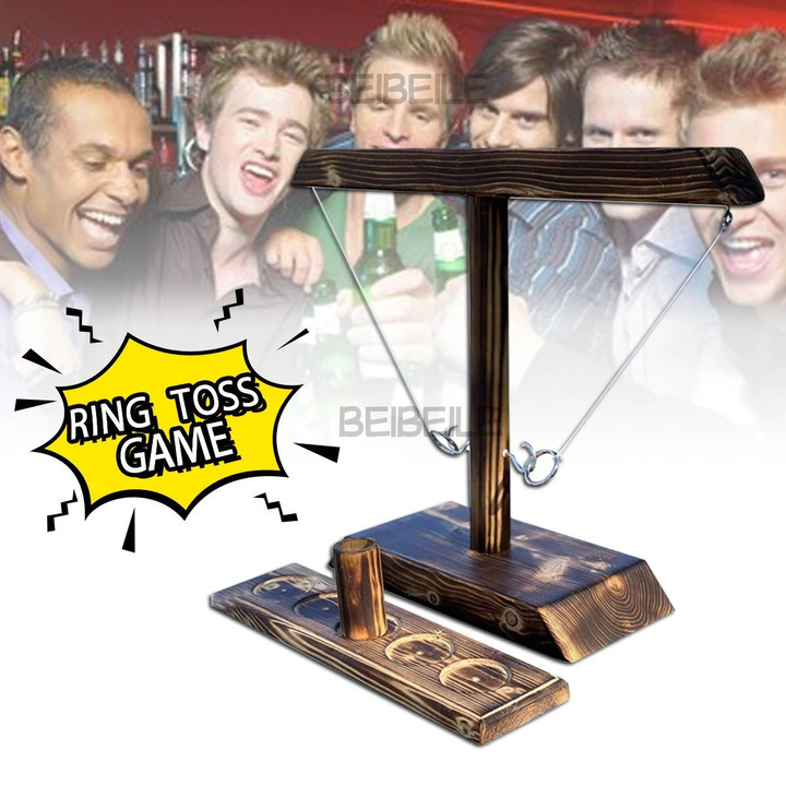 Drinking Game Toy Wooden Ring Toss Game Toss Hook Board Game 🔥EARLY CHRISTMAS HOT SALE 50%🔥