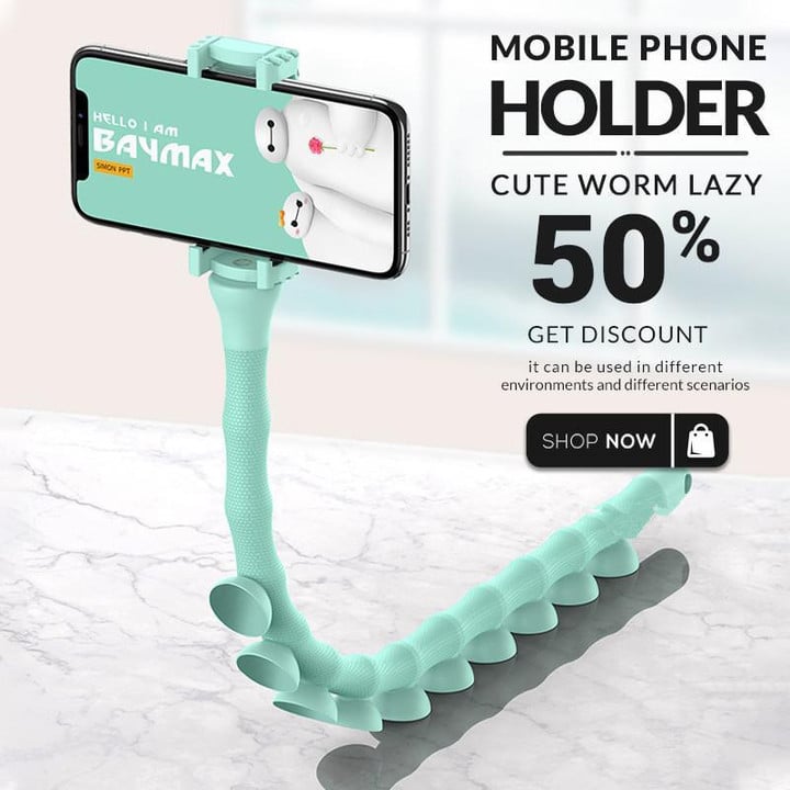 🔥NEW YEAR SALE🔥 Cute Worm Lazy Mobile Phone Holder