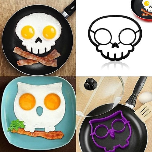 3PCS Halloween Horror Skull Fried Egg Mold