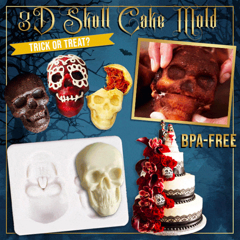 🎃3D Skull Cake Mold