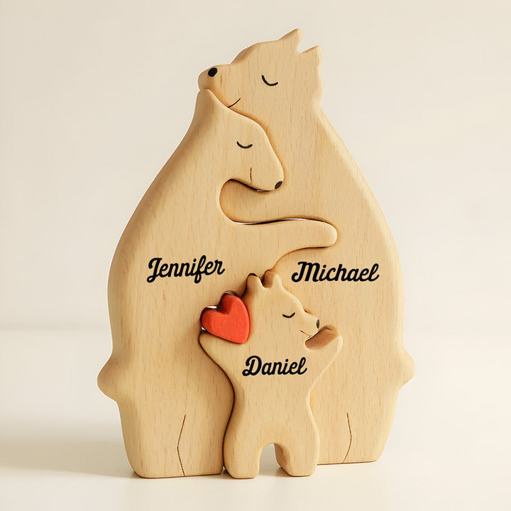 🎄Wooden Bears Family Puzzle Gift for Family