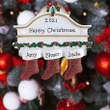 Personalized Fireplace Stockings Christmas Ornament 2021