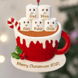 Personalized Christmas Ornament Family Of 2 3 4 5 6 Ornament