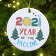 2021 The Year Of The Vaccine Christmas Ornament