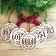 Holidays Custom Zip Code Christmas Ornament