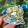 Sewing Machine With Face Mask - Christmas 2021 Ornament