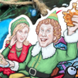 Buddy The Elf And Jovie On Santa's Rocket Sleigh