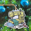 Sewing Machine With Face Mask - Christmas 2021 Ornament
