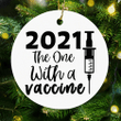 2021 The One With a Vaccine Ornament Pandemic Ceramic Ornament