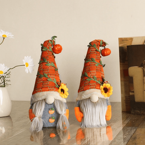 Halloween Sunflower Pumpkin Gnomes Halloween Interior Decoration