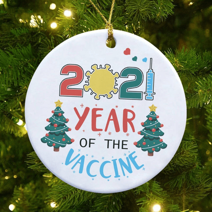 2021 The Year Of The Vaccine Christmas Ornament