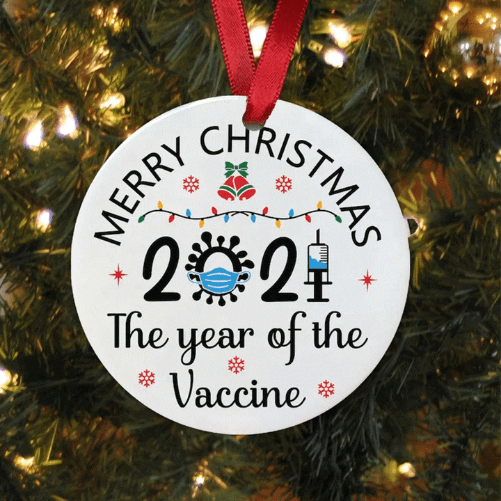 Merry Christmas 2021- Christmas Ornament The Year Of The Vaccine