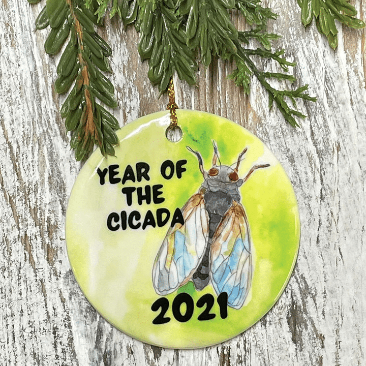 Cicada 2021 Christmas Ornament Year Of The Cicada