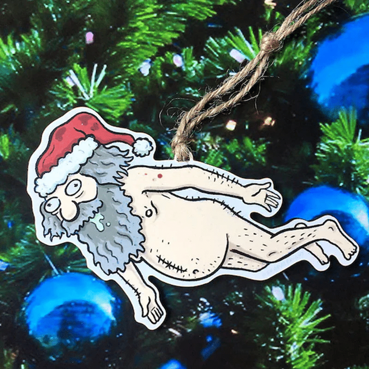 Gross Naked Santa - Christmas Ornament
