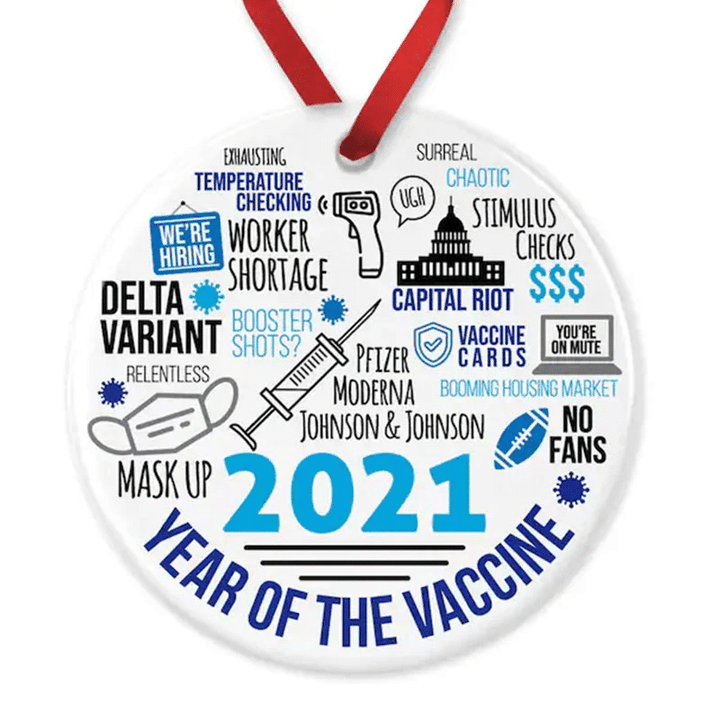 2021 Christmas Ornament Year Of The Vaccine Pandemic