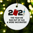 2021 a Year Look Back Christmas Ornament Vaccinated 2021 Christmas Ornament