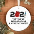 2021 a Year Look Back Christmas Ornament Vaccinated 2021 Christmas Ornament