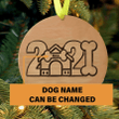 Personalized Pet 2021 Wood Christmas Ornament