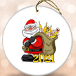 2021 Vaccinated Santa Claus Ornament Christmas 2021 Ornament