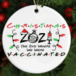 2021 Friends Christmas Ornaments The One Where We Were Vaccinated Pandemic Holiday Gift