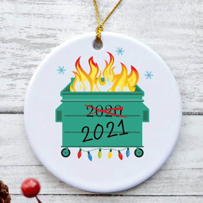 Christmas 2021 Dumpster Fire Ornament