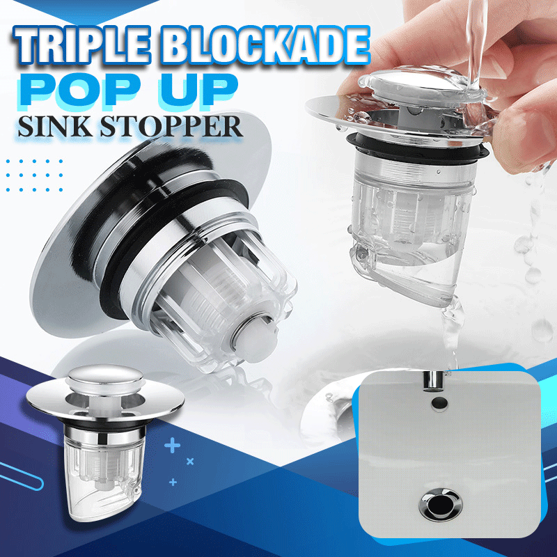 Triple Blockade Pop Up Sink Stopper 🔥50% OFF - LIMITED TIME ONLY🔥