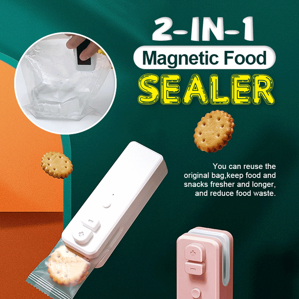 🎁 2-in-1 Magnetic Food Sealer
