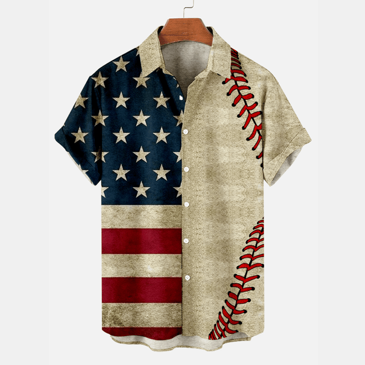 Men's Baseball Graphic Print Short Sleeve Shirt 🔥HOT DEAL - 50% OFF🔥