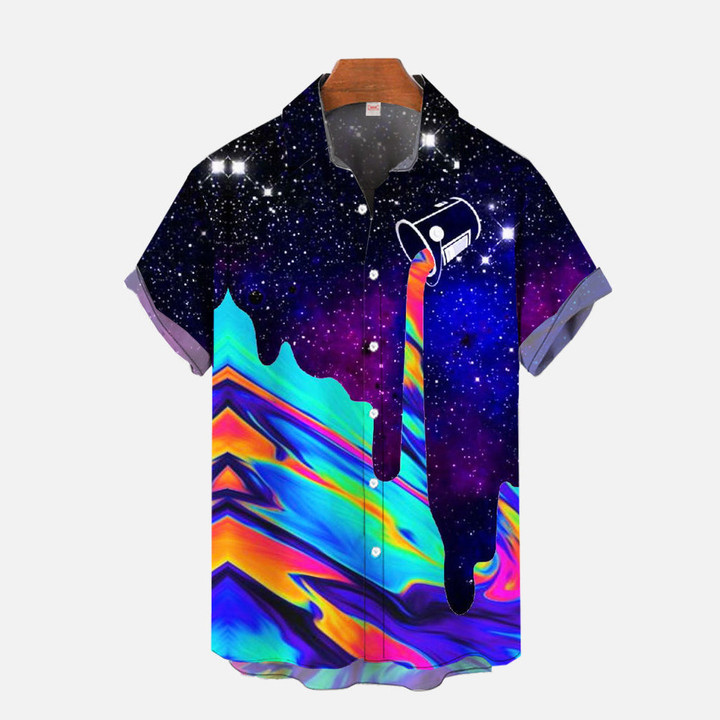 Colorful Printing Short Sleeve Shirt