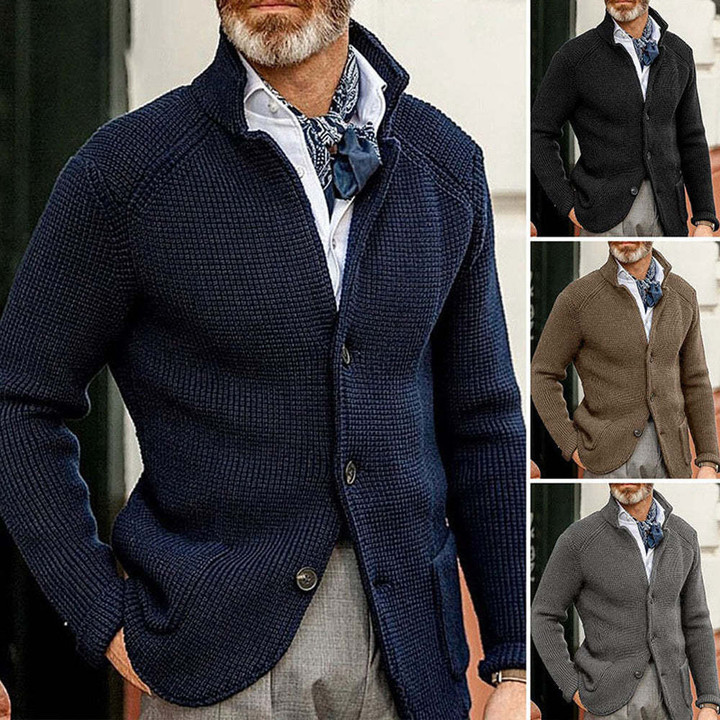 Men's Long Sleeve Cardigan Casual Jacket