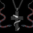 Cross Pendant Snake Necklace