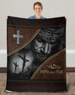 Jesus Faith Over Fear Quilt and Blanket 057