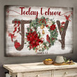 Jesus - Christmas wreath - Today I choose joy Canvas and Poster 144