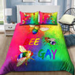 LGBT Bee Gay Personalized Name Bedding Set 83